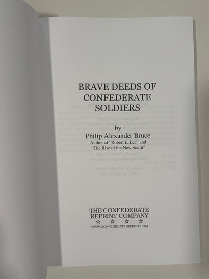 Brave Deeds of Confederate Soldiers by Philip Bruce PB