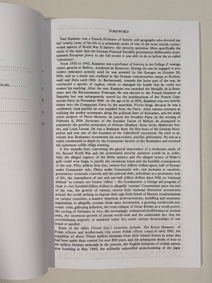 Drama of the European Jews by Paul Rassinier PB