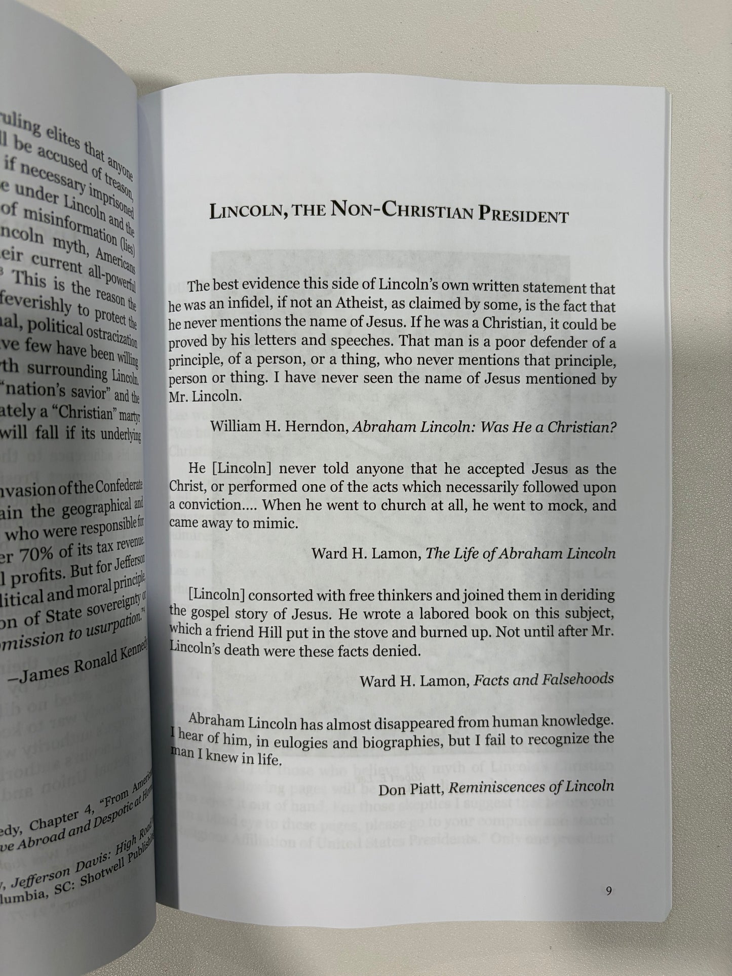 Lincoln, the Non-Christian President: Exposing the Myth by Walter Kennedy PB