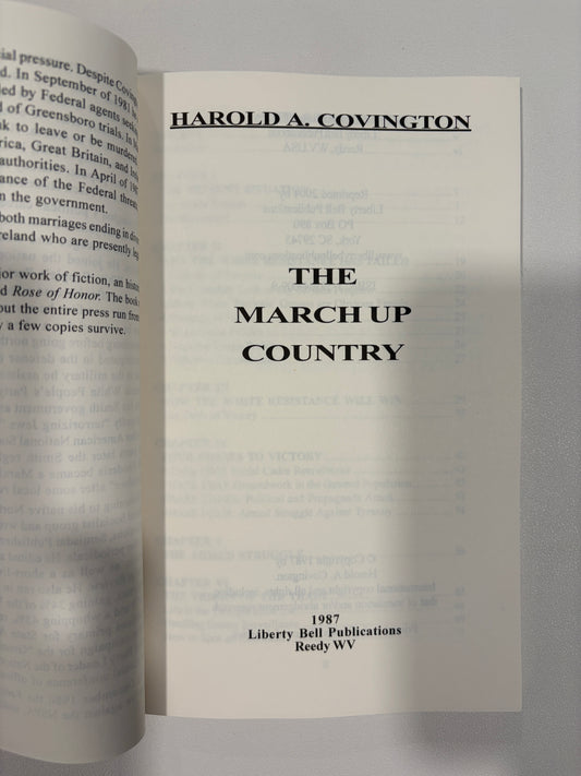 March Up Country by Harold Covington PB
