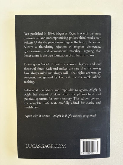 Might is Right: Survival of the Fittest by Ragnar Redbeard PB
