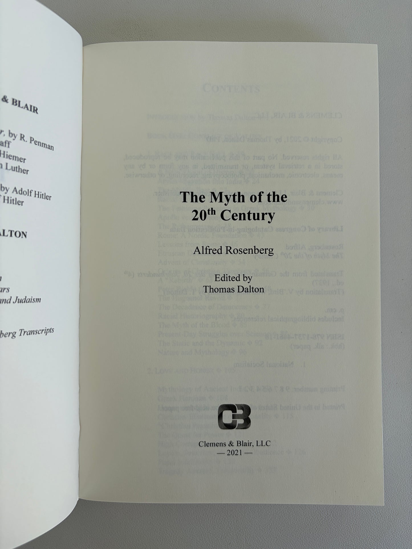 Myth of the 20th Century by Alfred Rosenberg HB