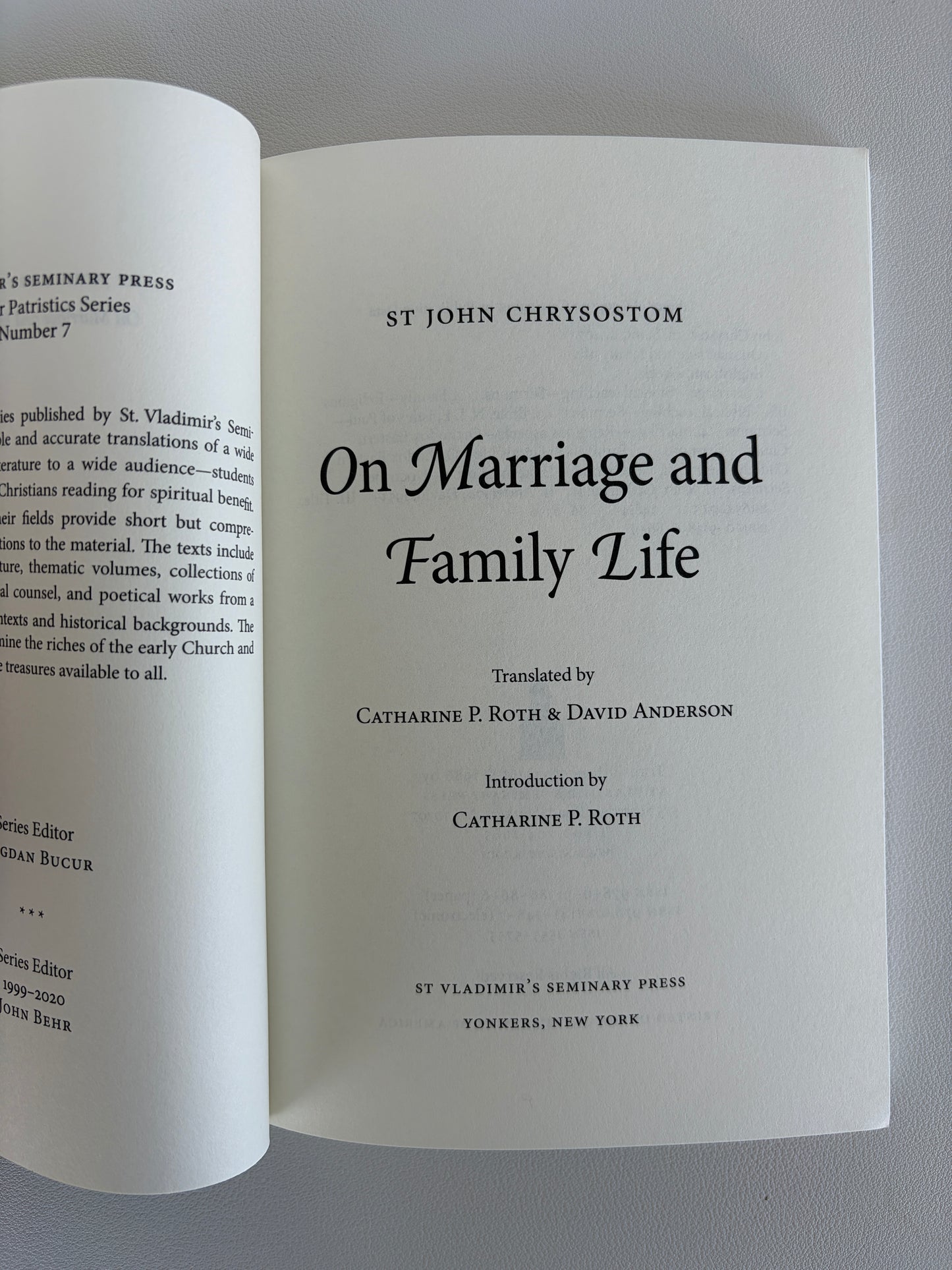 On Marriage and Family Life by John Chrysostom PB
