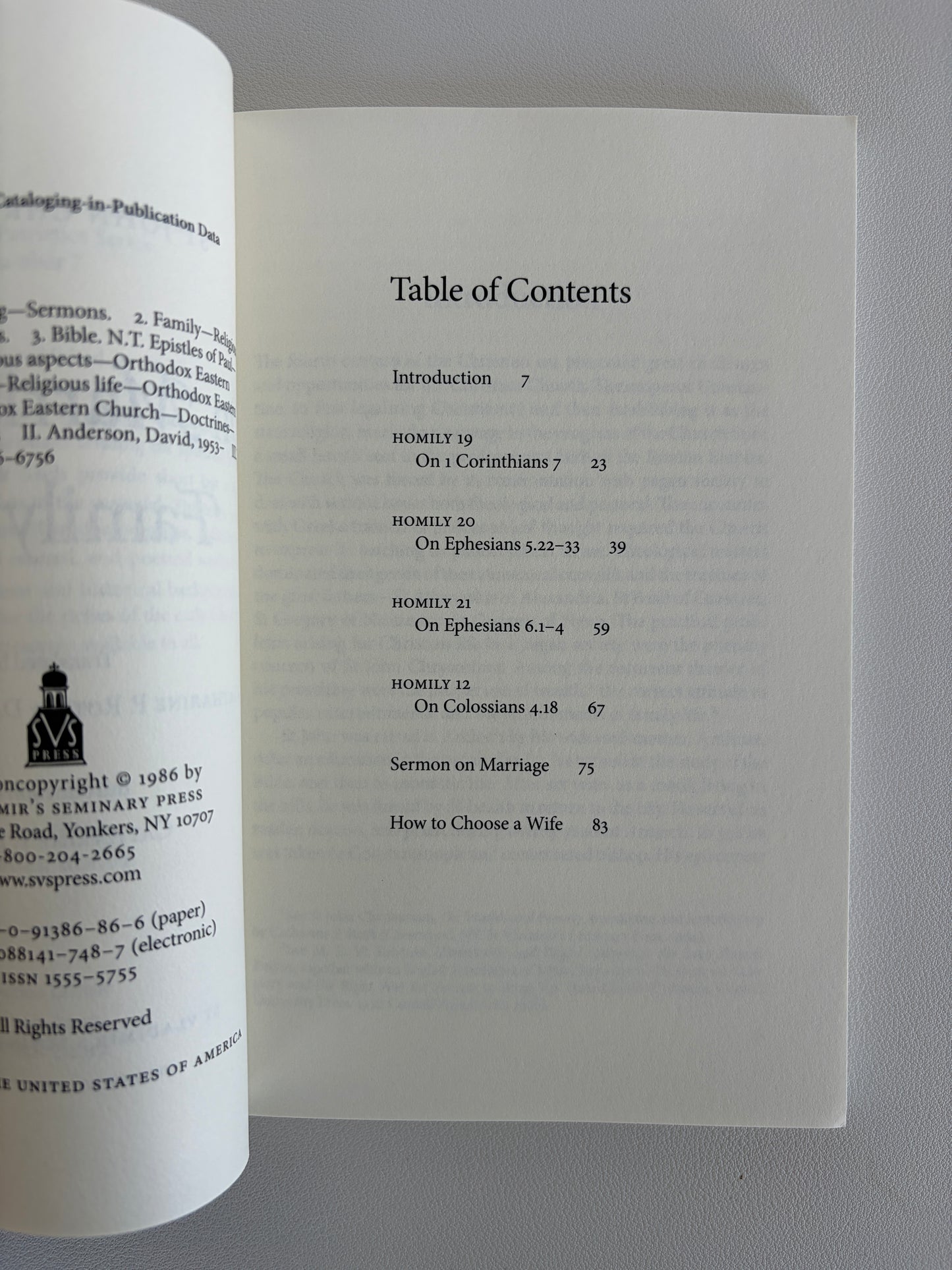 On Marriage and Family Life by John Chrysostom PB