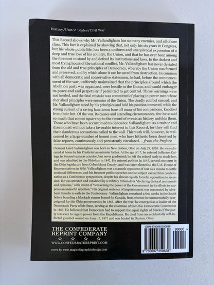 Abolition, the Union, and the Civil War by Clement Vallandigham PB