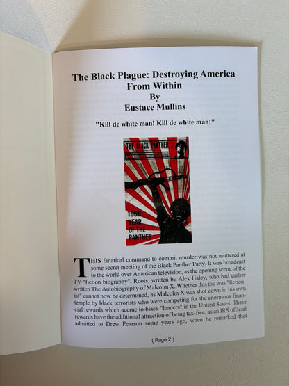 Black Plague: Destroying America from Within by Eustace Mullins SB