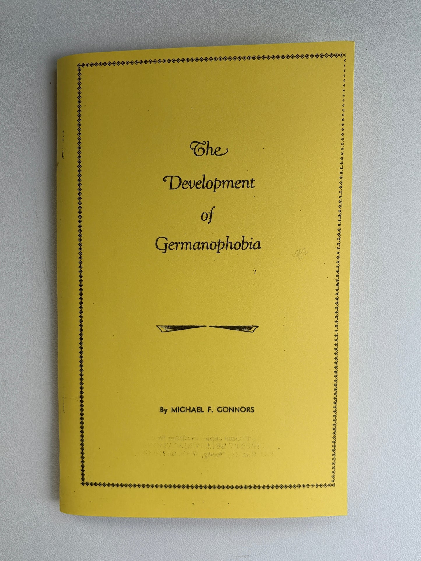 Development of Germanophobia by Michael Connors SB