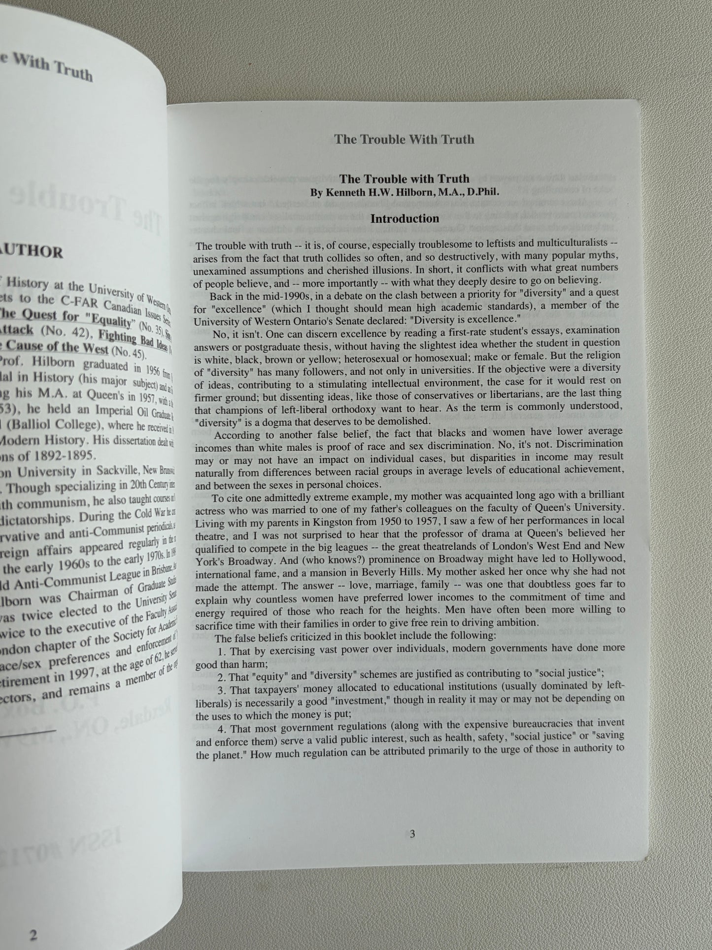 Trouble with Truth by Kenneth Hilborn SB