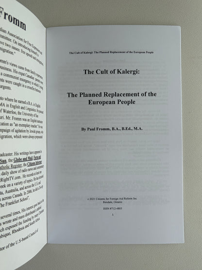 Cult of Kalergi: The Planned Replacement of the European People by Paul Fromm SB