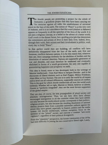 Jewish Fanaticism by Herve Ryssen PB
