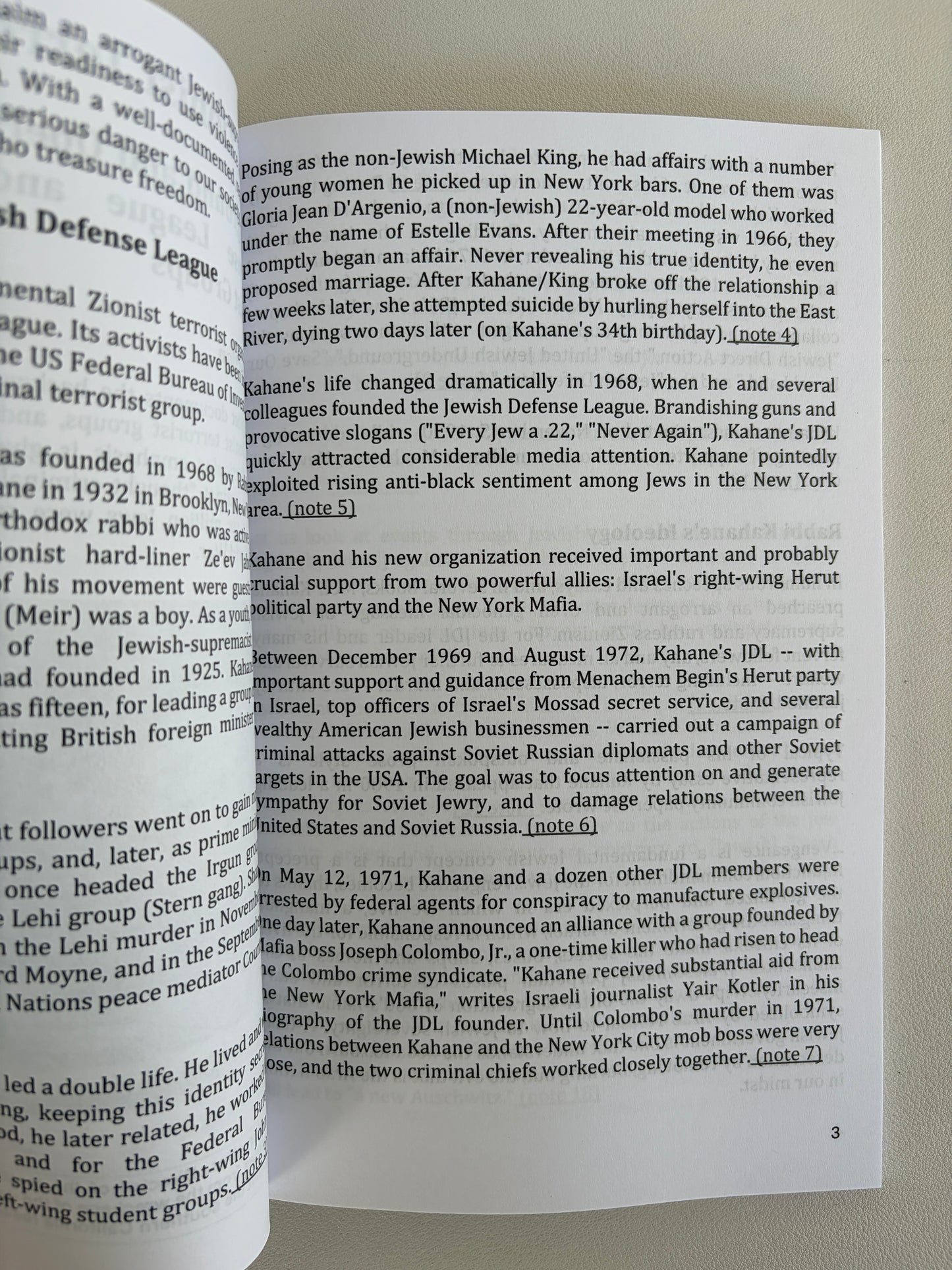Zionist Terror Network: The Jewish Defense League by Mark Weber PB