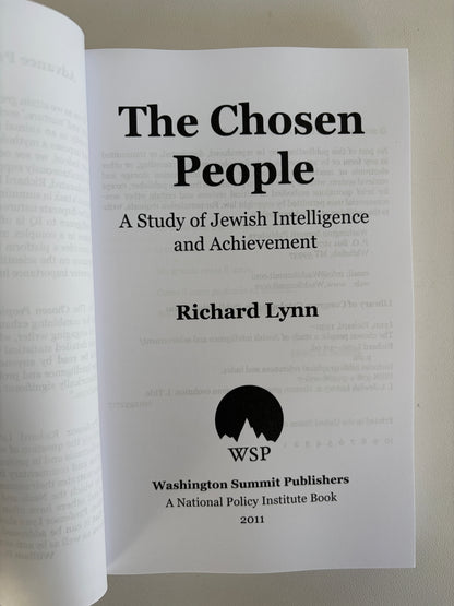 Chosen People: A Study of Jewish Intelligence and Achievement by Richard Lynn PB