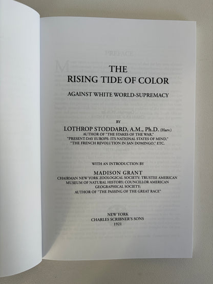 Rising Tide of Color: Threat Against World Supremacy by Lothrop Stoddard PB