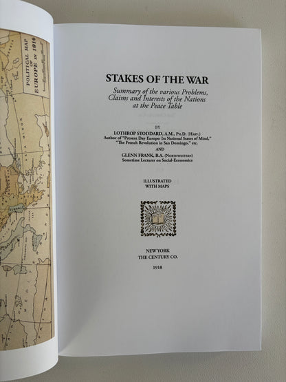 Stakes of the War by Lothrop Stoddard PB
