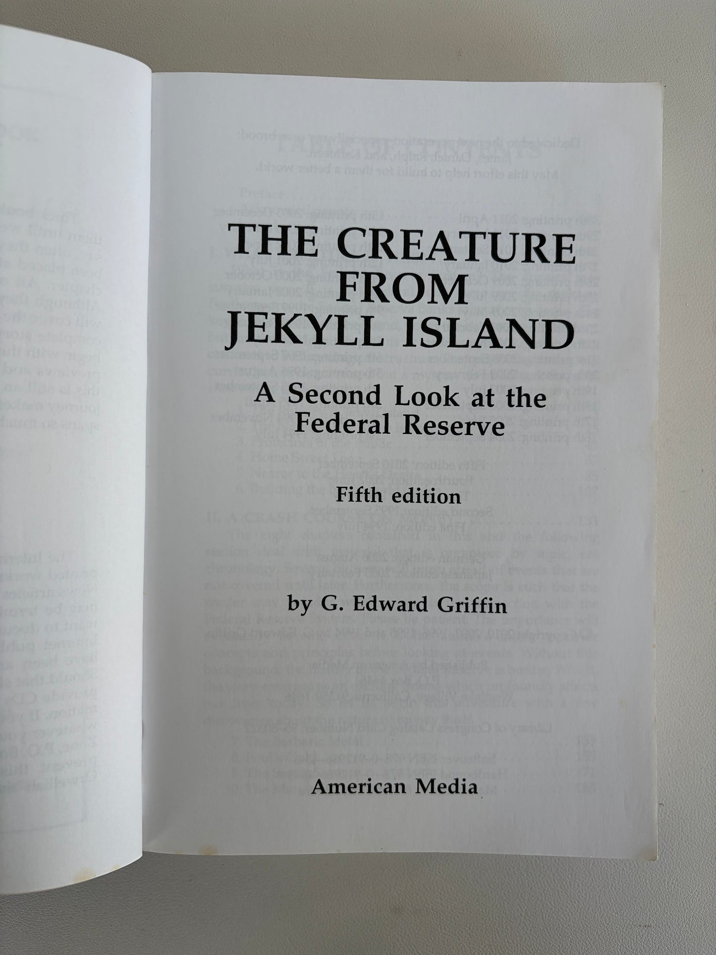 Creature from Jekyll Island by Edward Griffin PB