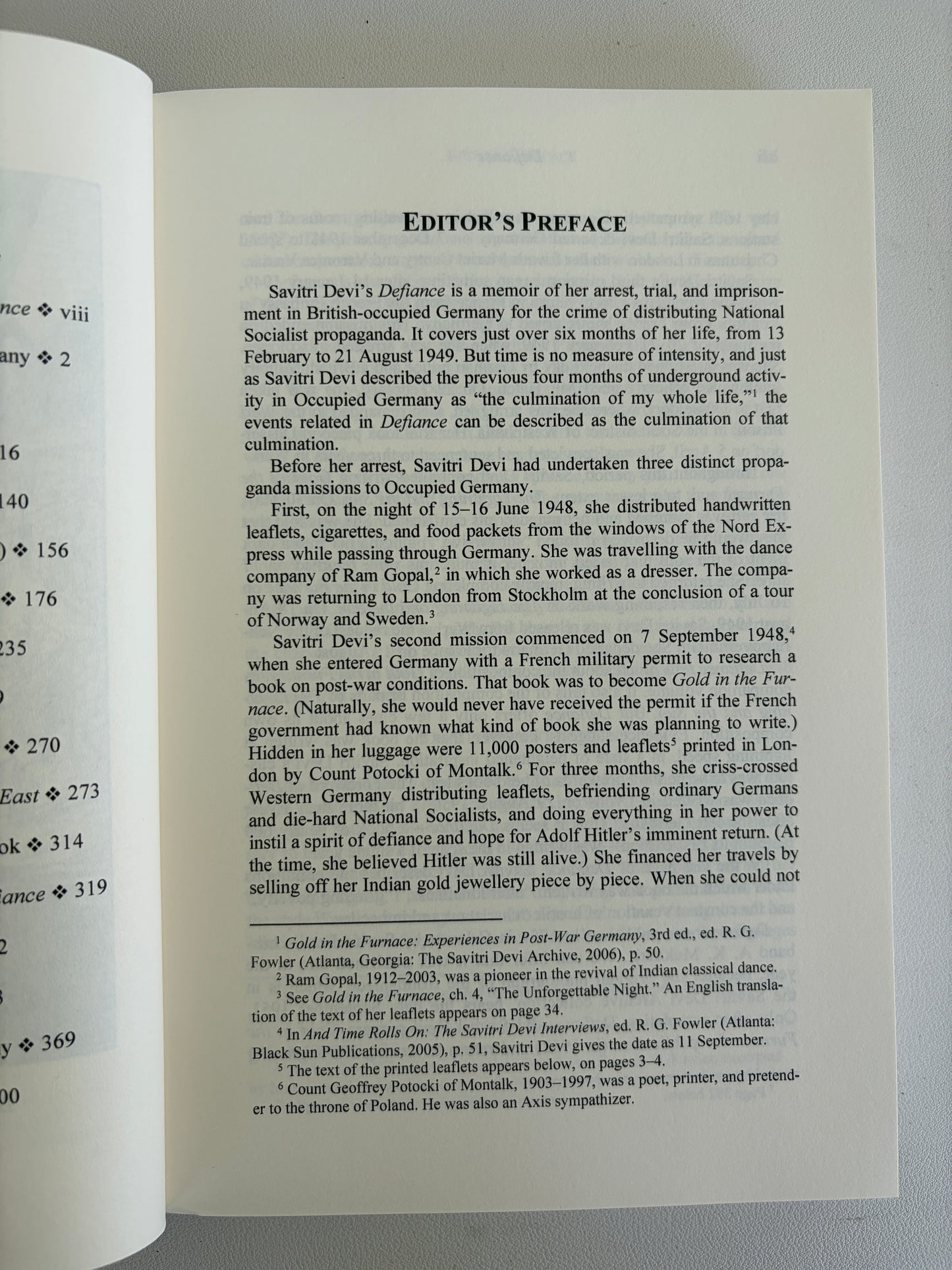 Defiance: The Prison Memoirs by Savitri Devi PB