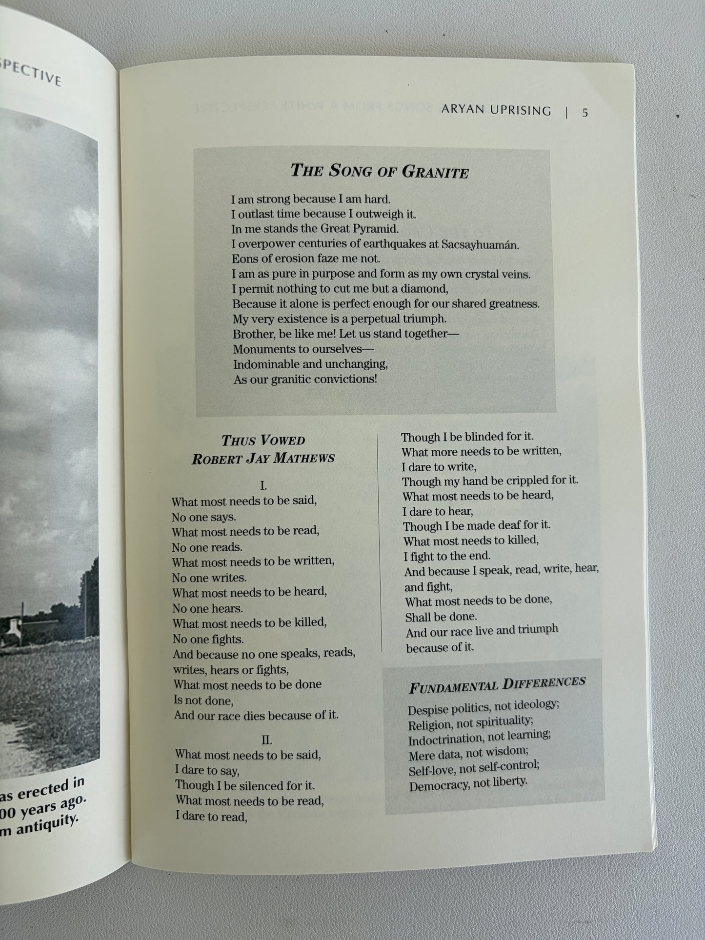 Aryan Uprising: Poetry and Songs from a White Perspective by Marc Roland PB