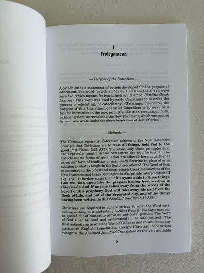 Christian Separatist Catechism by V. Herrell PB