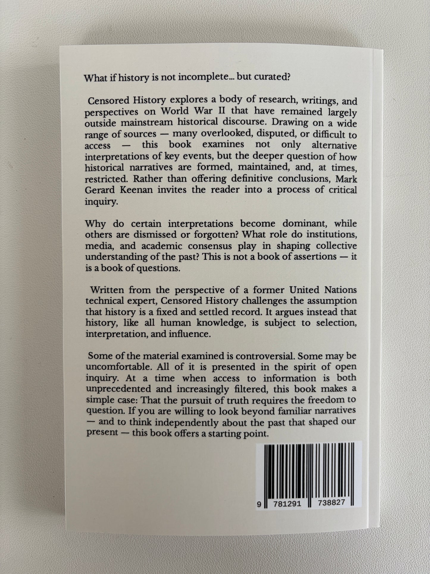 Censored History: Marginalized Histories of World War II by Mark Keenan PB
