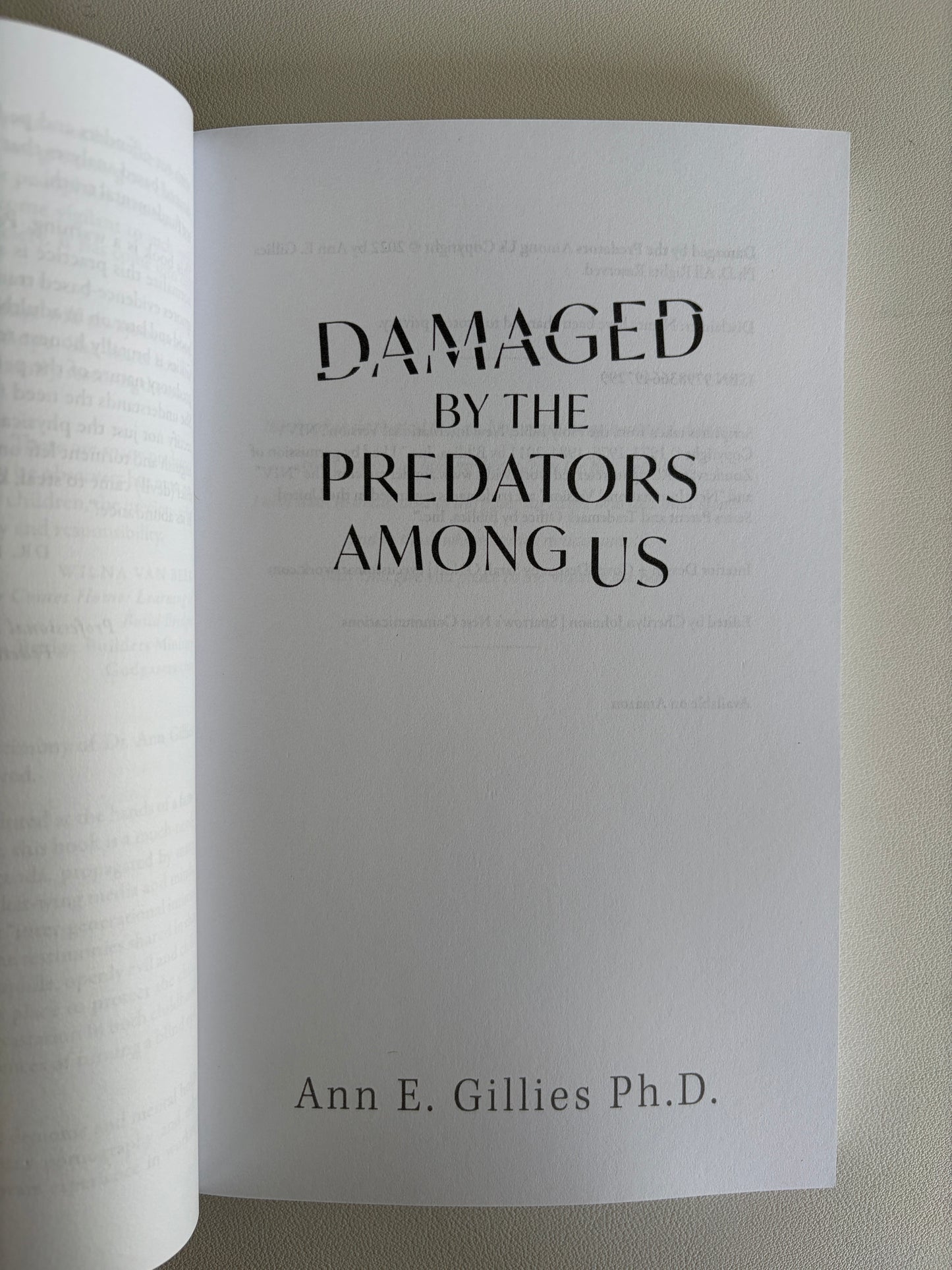Damaged by the Predators Among Us by Ann Gillies PB