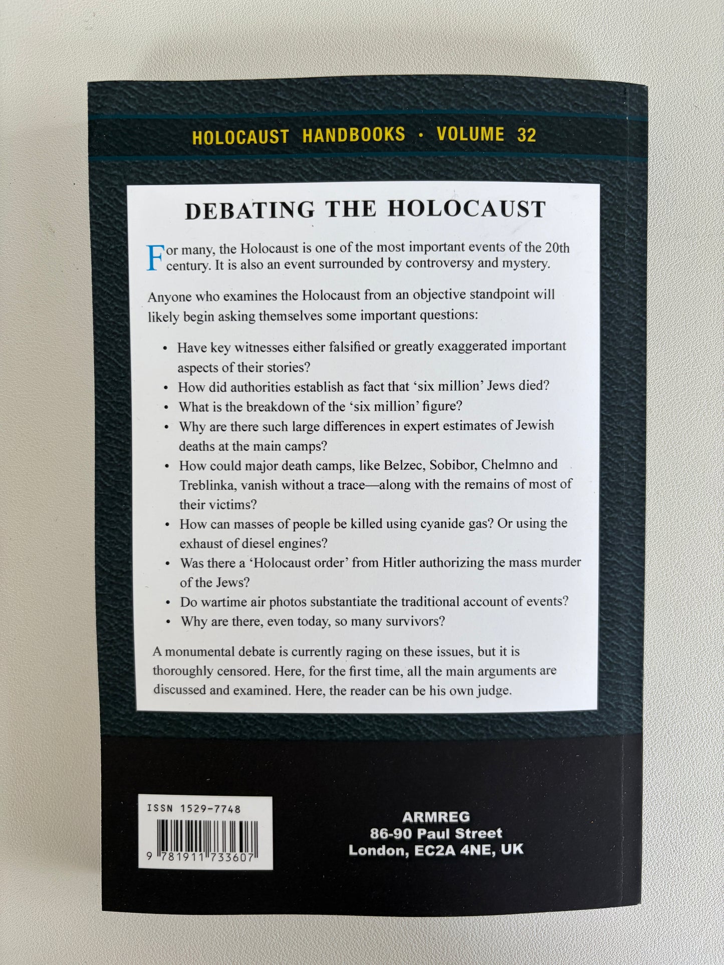 Debating the Holocaust: A New Look at Both Sides by Thomas Dalton PB