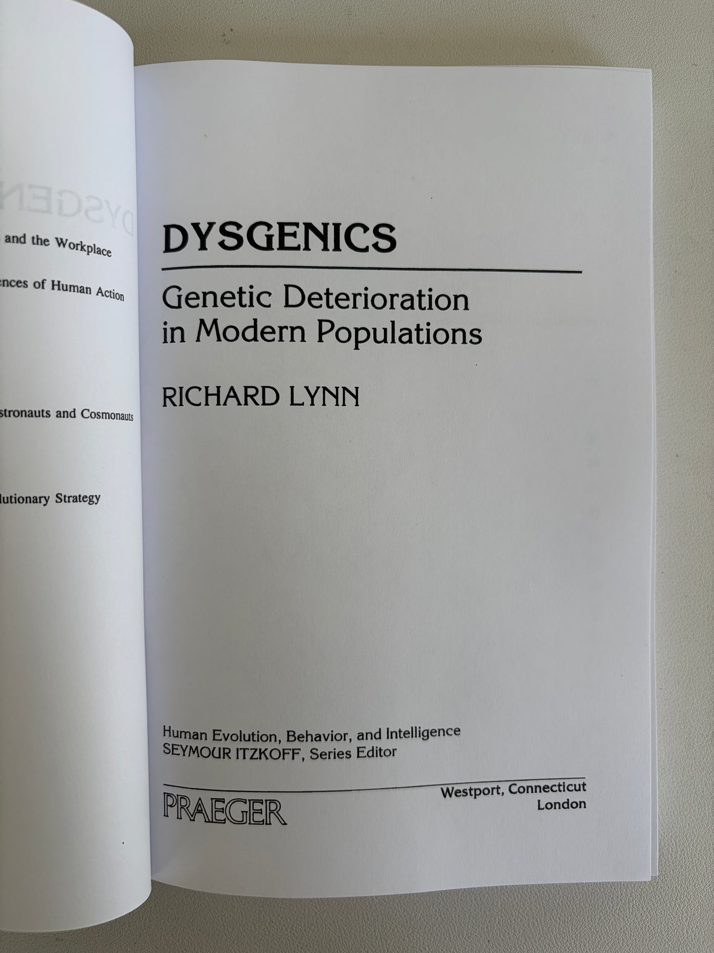 Dysgenics: Genetic Deterioration in Modern Populations by Richard Lynn PB