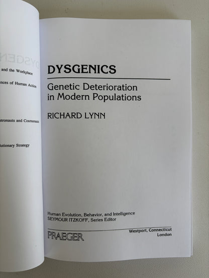 Dysgenics: Genetic Deterioration in Modern Populations by Richard Lynn PB
