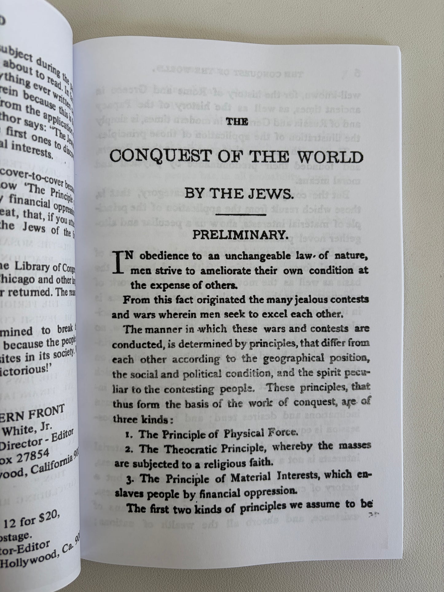 Conquest of the World by Jews by Osman Bey PB