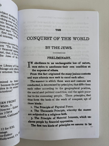 Conquest of the World by Jews by Osman Bey PB