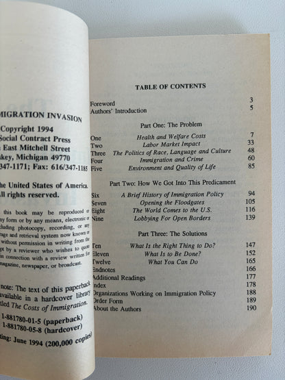 Immigration Invasion by Wayne Lutton PB