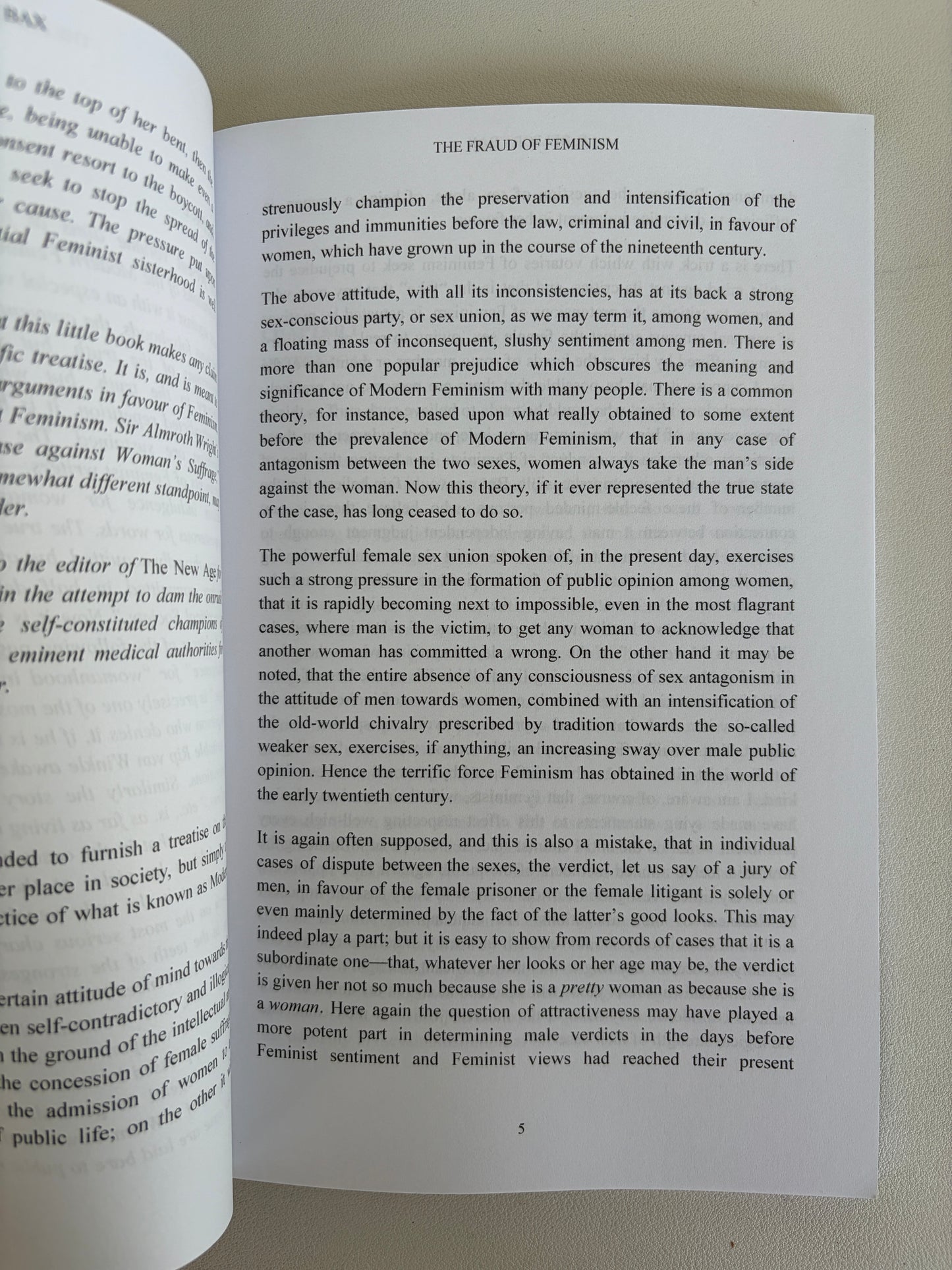 Fraud of Feminism by Belfort Bax PB