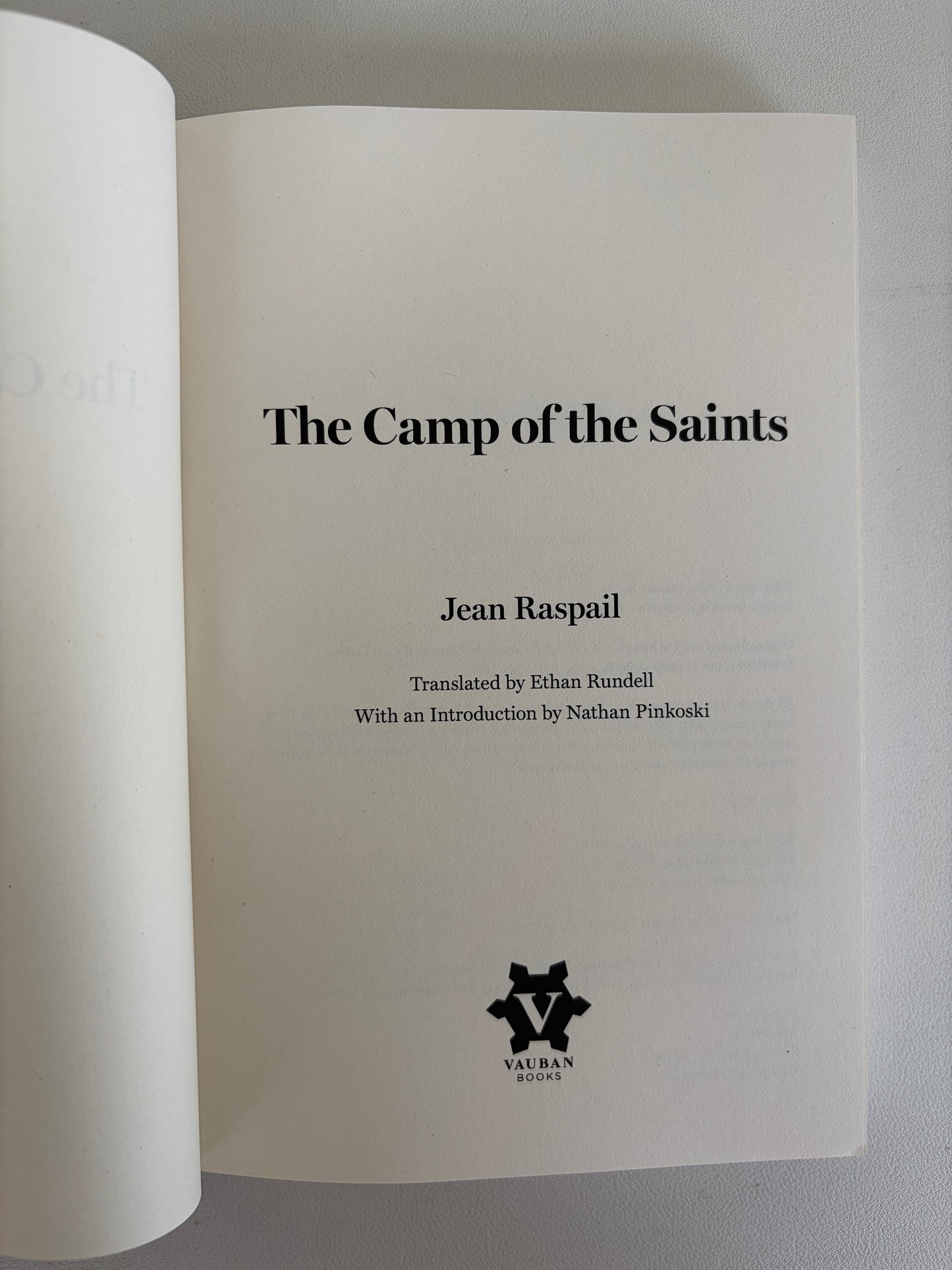 Camp of the Saints by Jean Raspail PB