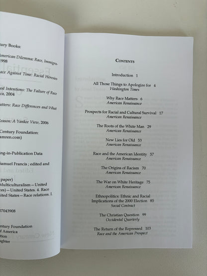 Essential Writings on Race by Samuel Francis PB