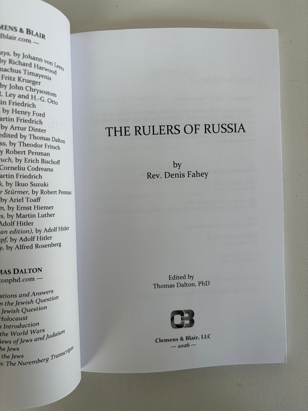 Rulers of Russia by Denis Fahey PB