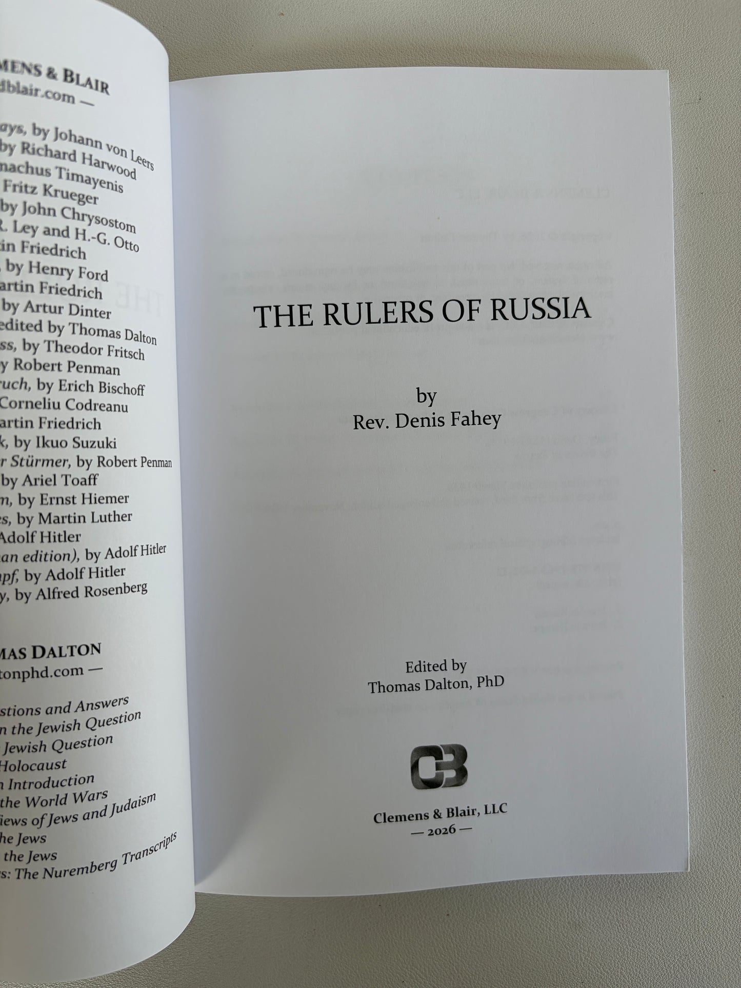 Rulers of Russia by Denis Fahey PB