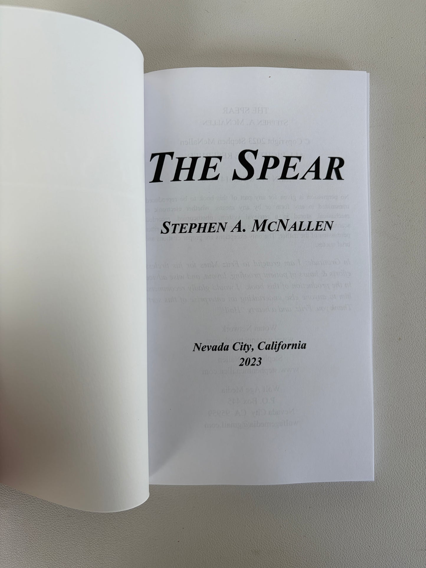 Spear: The Existence of My People is Not Negotiable by Stephen McNallen PB