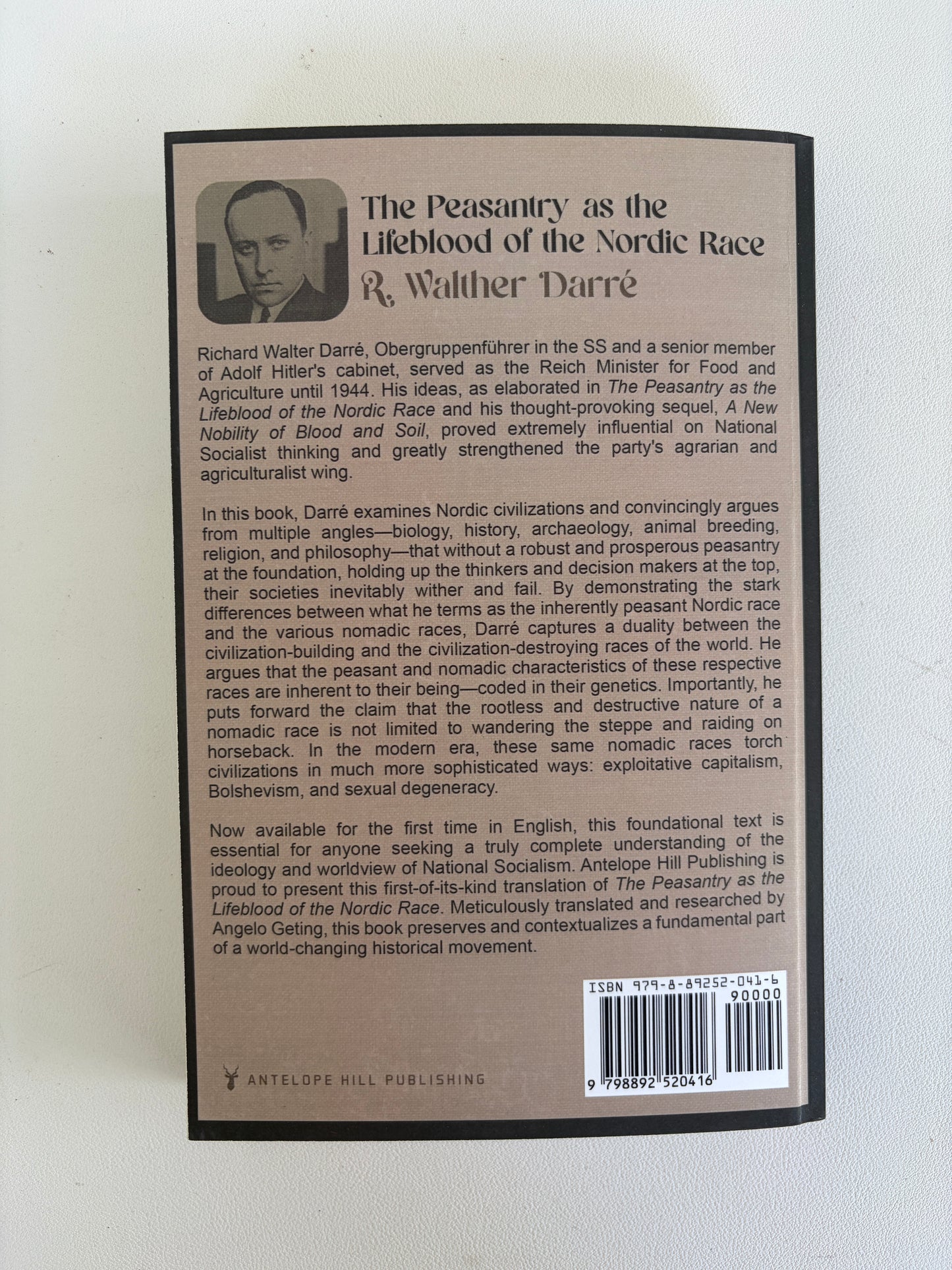 Peasantry as the Lifeblood of the Nordic Race by Richard Darre PB