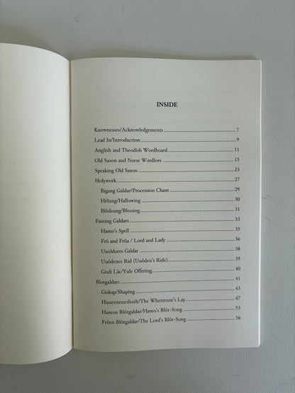 Ald Sahsisk Galdrobok: The Old Saxon Galderbook by Thorbeohrt Ealdorblotere PB