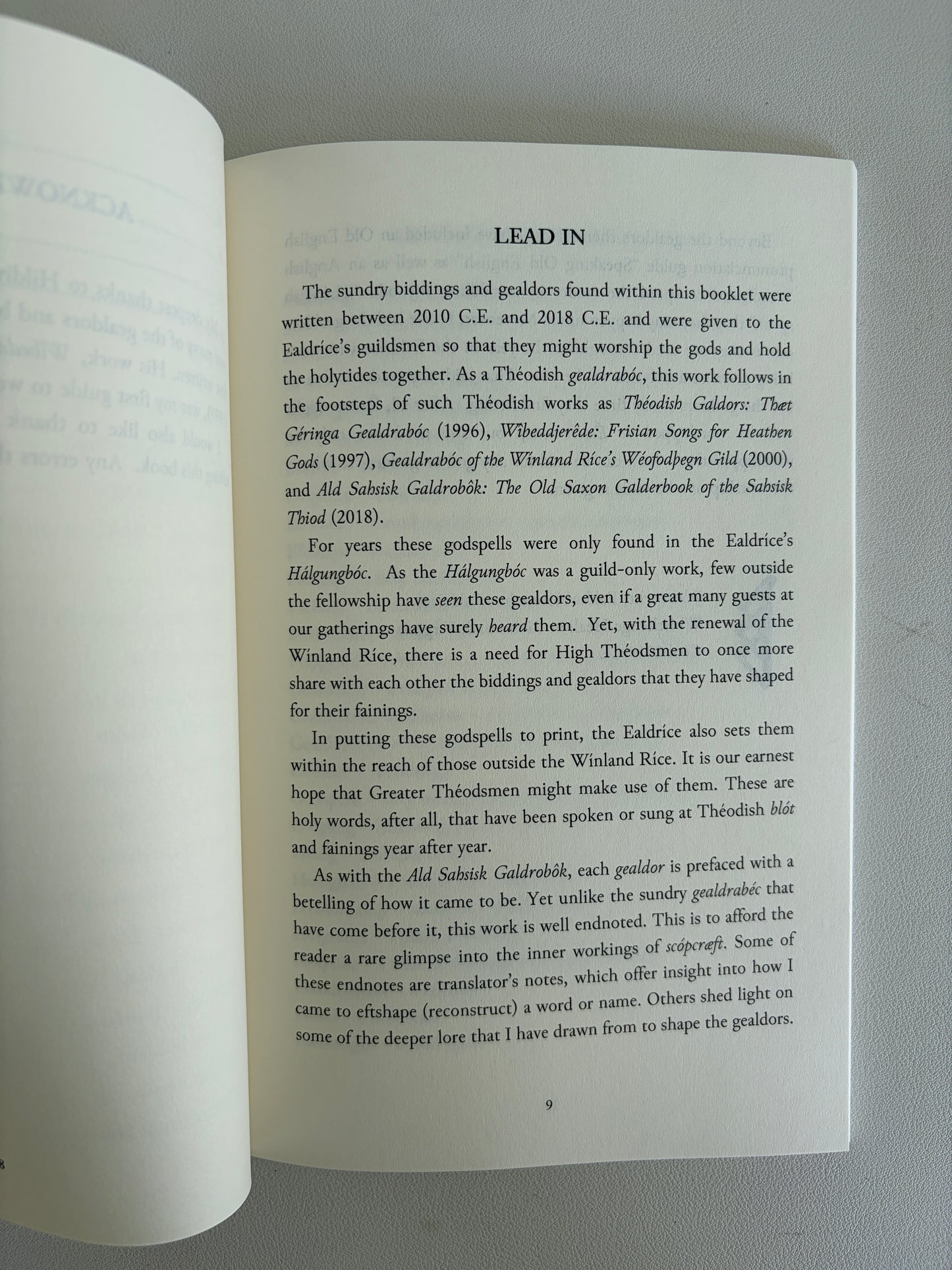 Eald Englisc Gealdraboc: Old English Gealdors by Thorbeorht Ealdorblotere PB