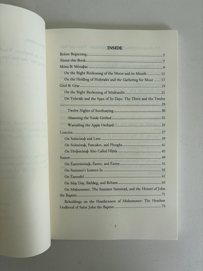 To Hold the Holytides: Anglo-Saxon Ritual Year by Thorbeorht Ealdorblotere PB