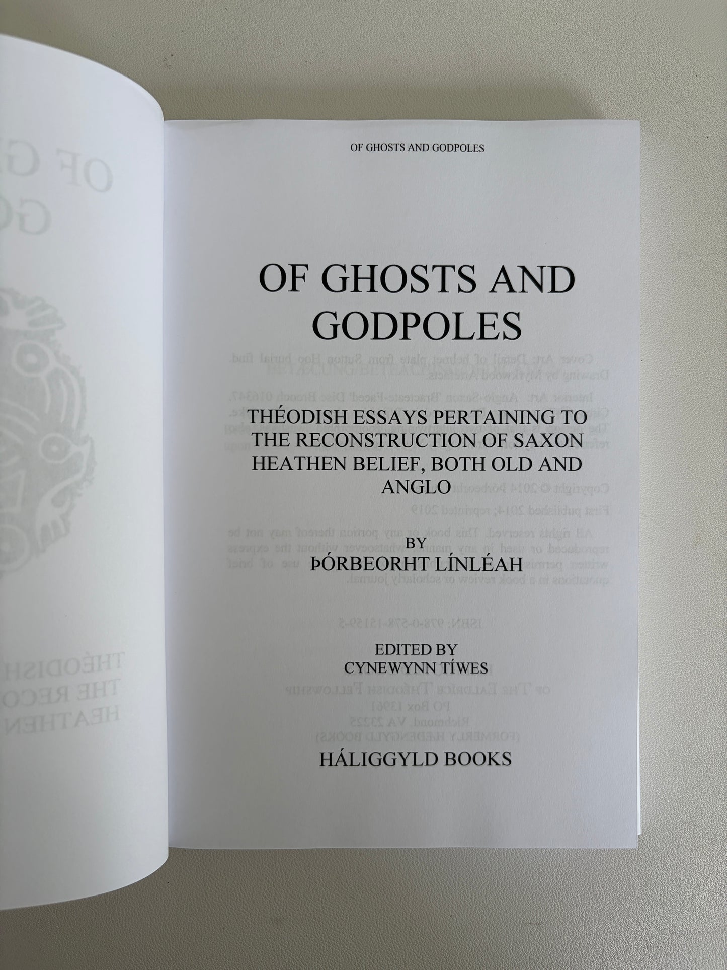 Of Ghosts and Godpoles: Reconstruction of Saxon Belief by Thorbeorht Linleah HB