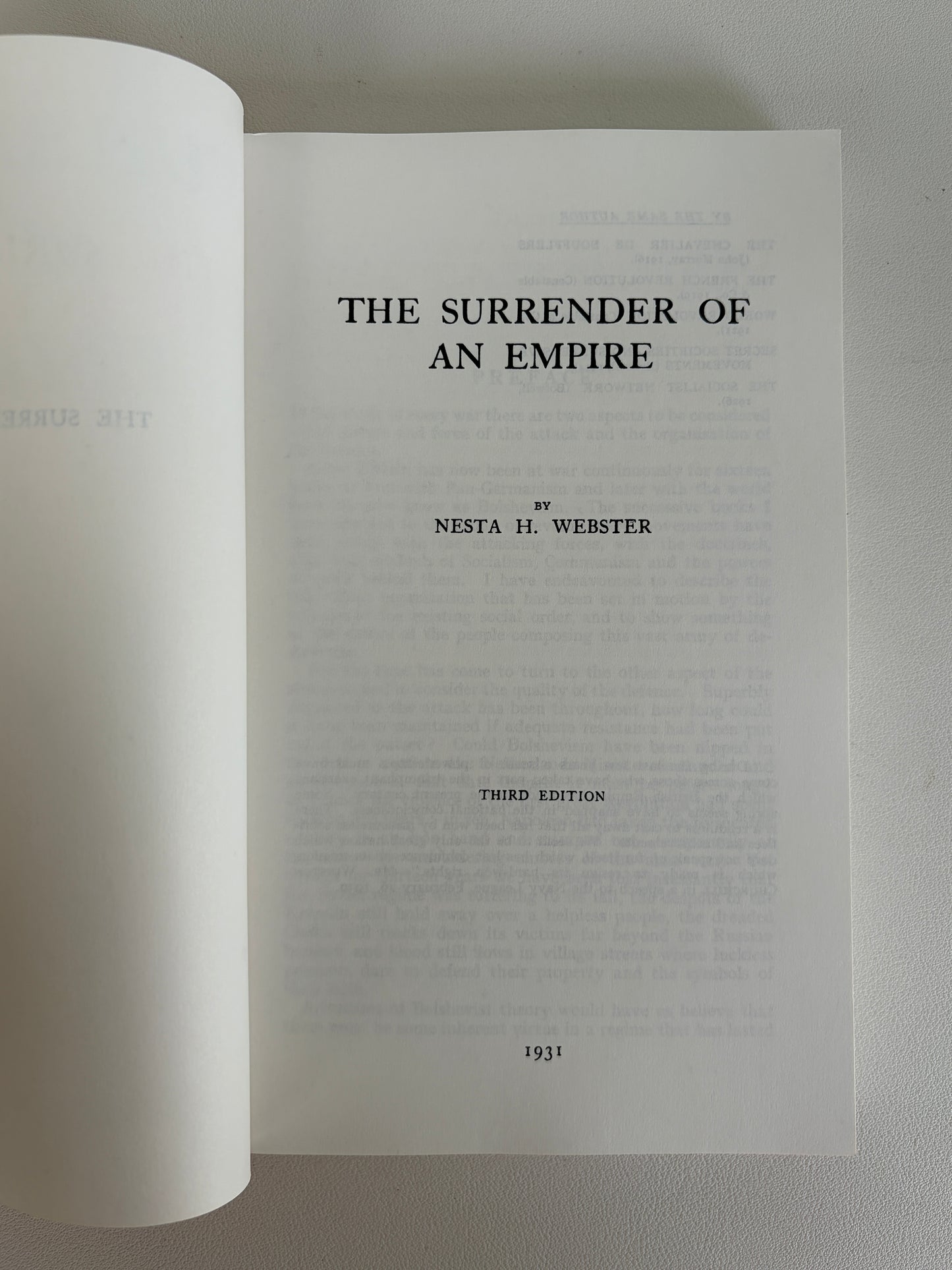 Surrender of an Empire by Nesta Webster PB