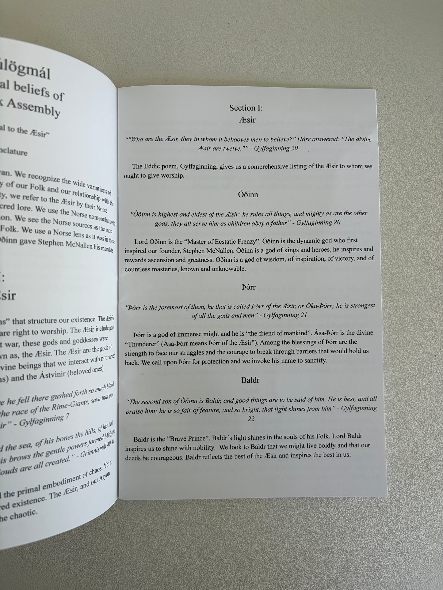Asatru Trulogmal by Asatru Folk Assembly SB