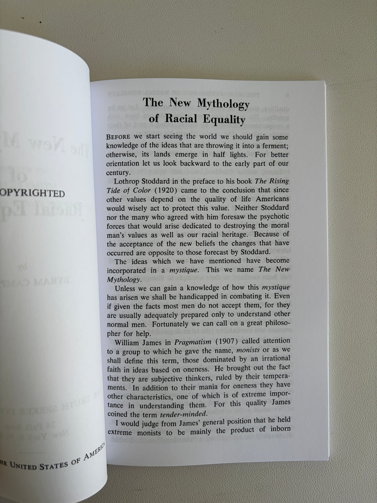 New Mythology of Racial Equality by Byram Campbell PB