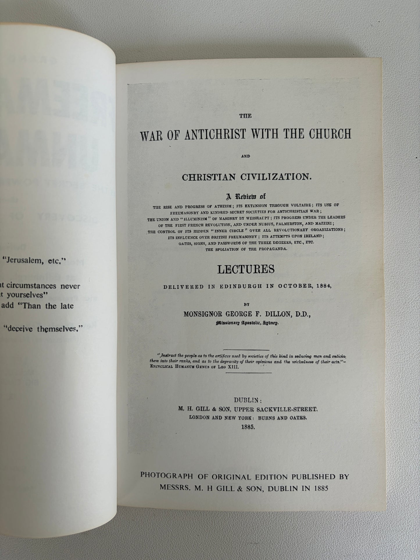 Grand Orient Freemasonry Unmasked by George Dillon PB
