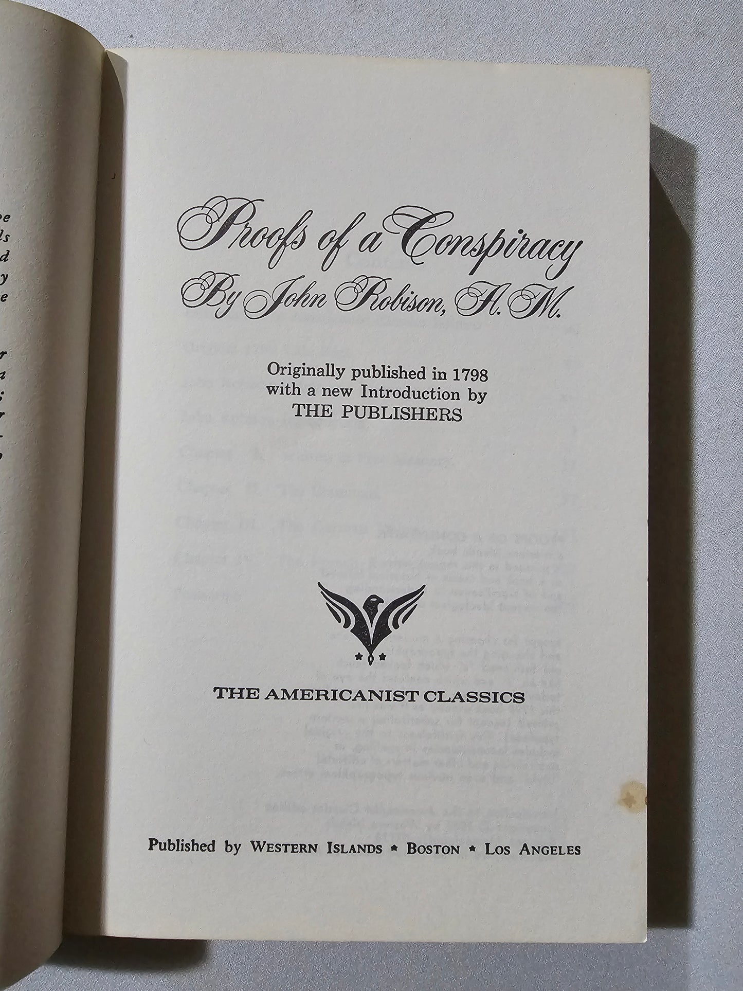 Proofs of a Conspiracy by John Robison