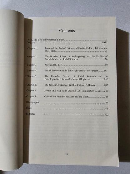 Culture of Critique: Analysis of Jewish Involvement by Kevin MacDonald PB