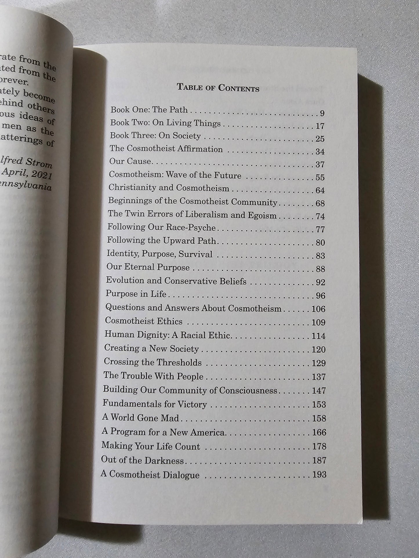 Cosmotheism: Religion of the Future by William Pierce PB