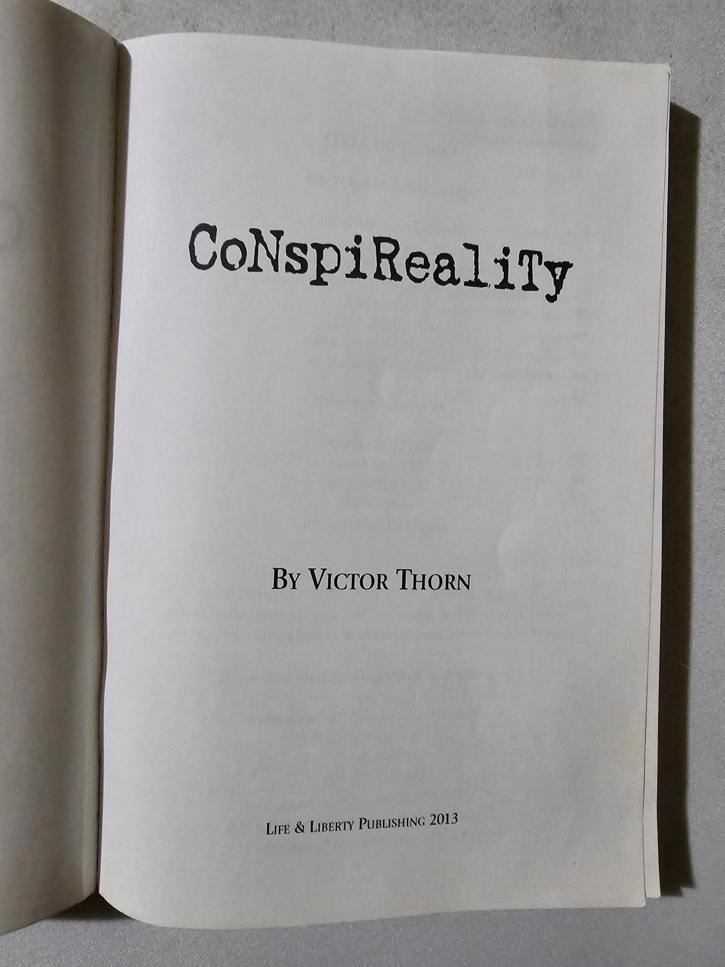 Conspireality by Victor Thorn PB