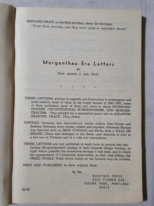 Morgenthau Era Letters by Austin App